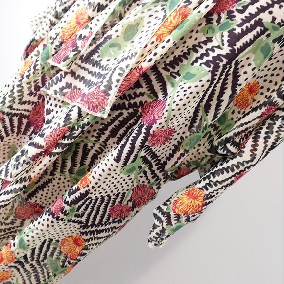 LuLARue Fall Crysanthium colored Tunic Open layered Lindsay Kimona top Size Med. - Picture 6 of 11